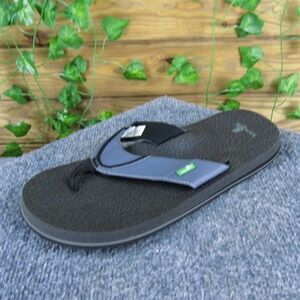 Sanuk Men Yoga-Mat Flip Flop Gray Synthetic Size 9 Medium Gently Used 2025